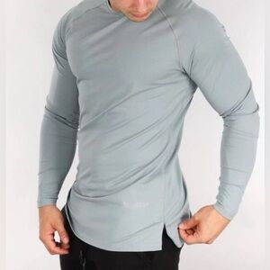 RAWGEAR Men’s Elite Raglan long sleeve shirt athletic RG429 Large L DUSTY Green